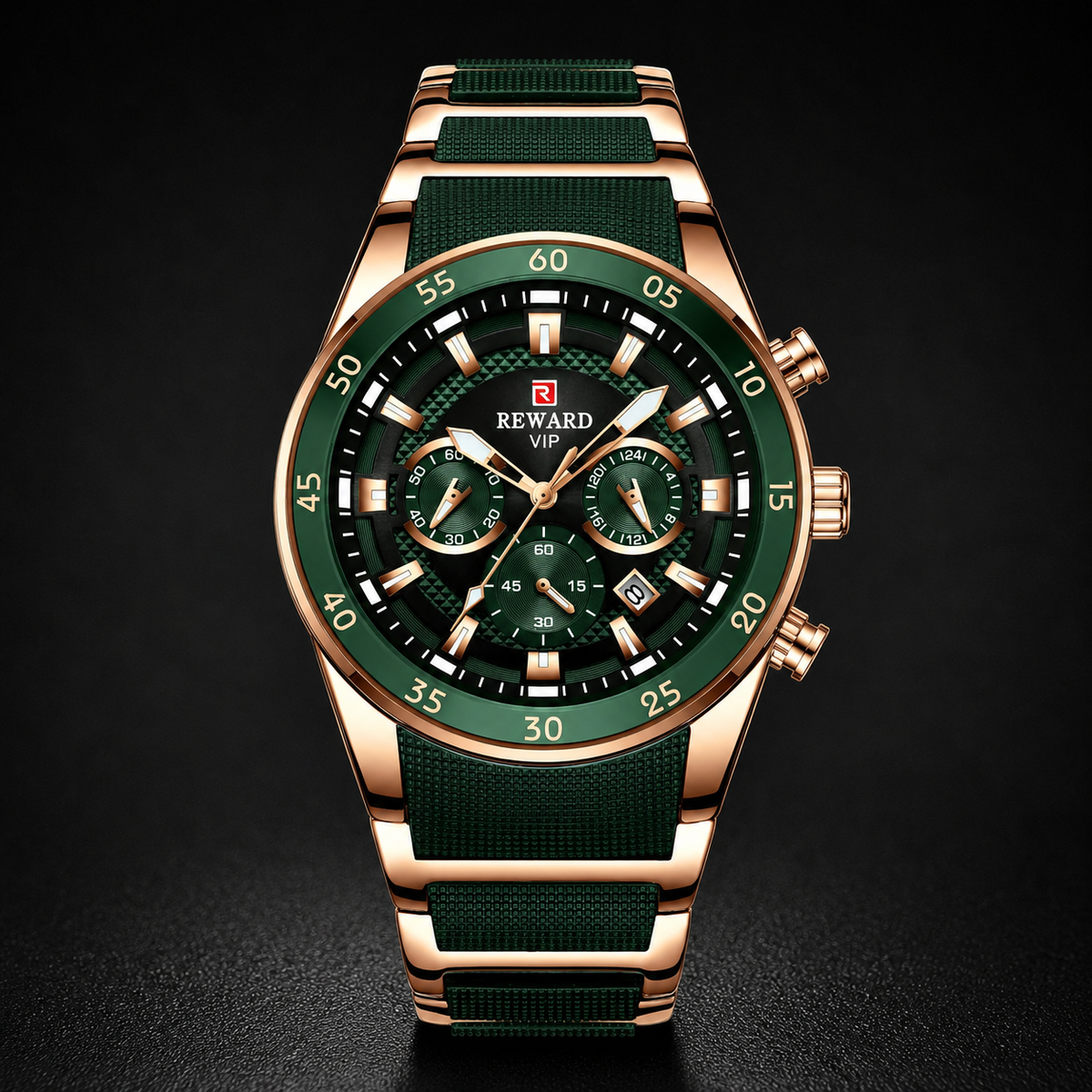 Leonardo Integrated Bracelet Chronograph Watch