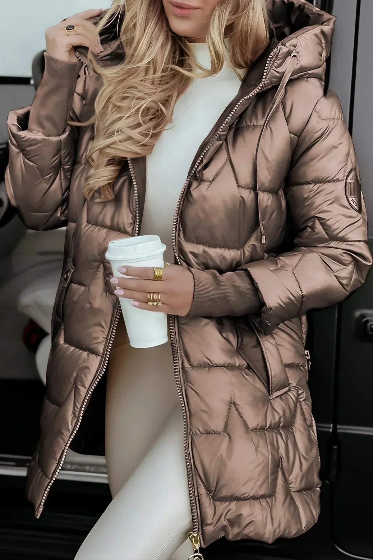 Leviana Long Quilted Jacket – women's jackets, view 3