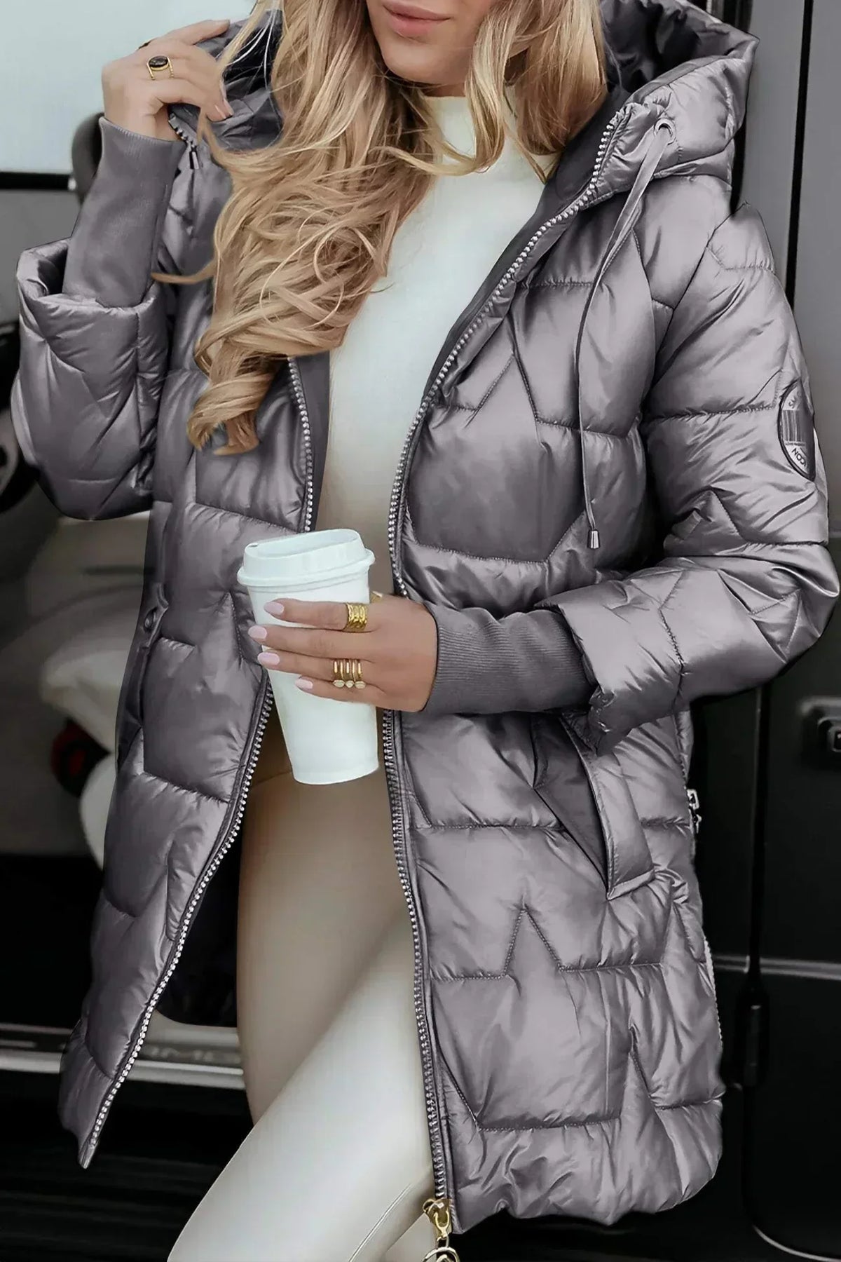 Leviana Long Quilted Jacket – women's jackets, view 4