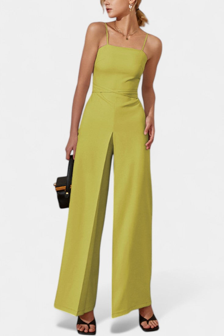 Lindsey Strapless Wide Leg Jumpsuit with Tied Waist – women's jumpsuits, view 3