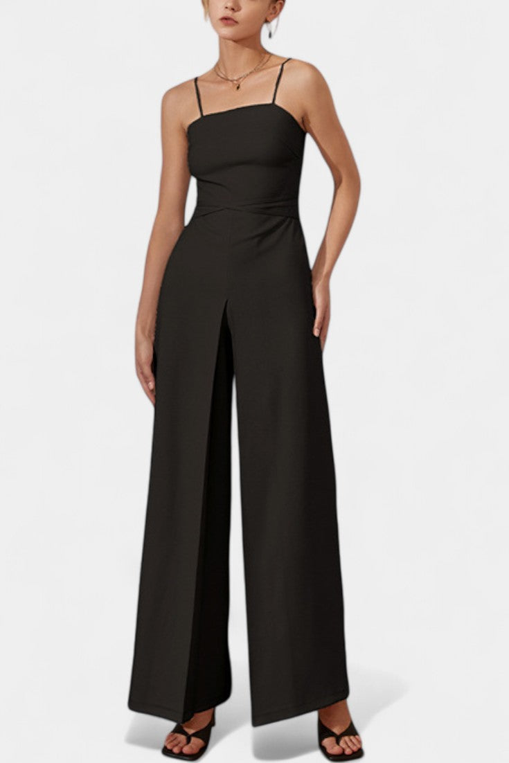 Lindsey Strapless Wide Leg Jumpsuit with Tied Waist – women's jumpsuits, view 5