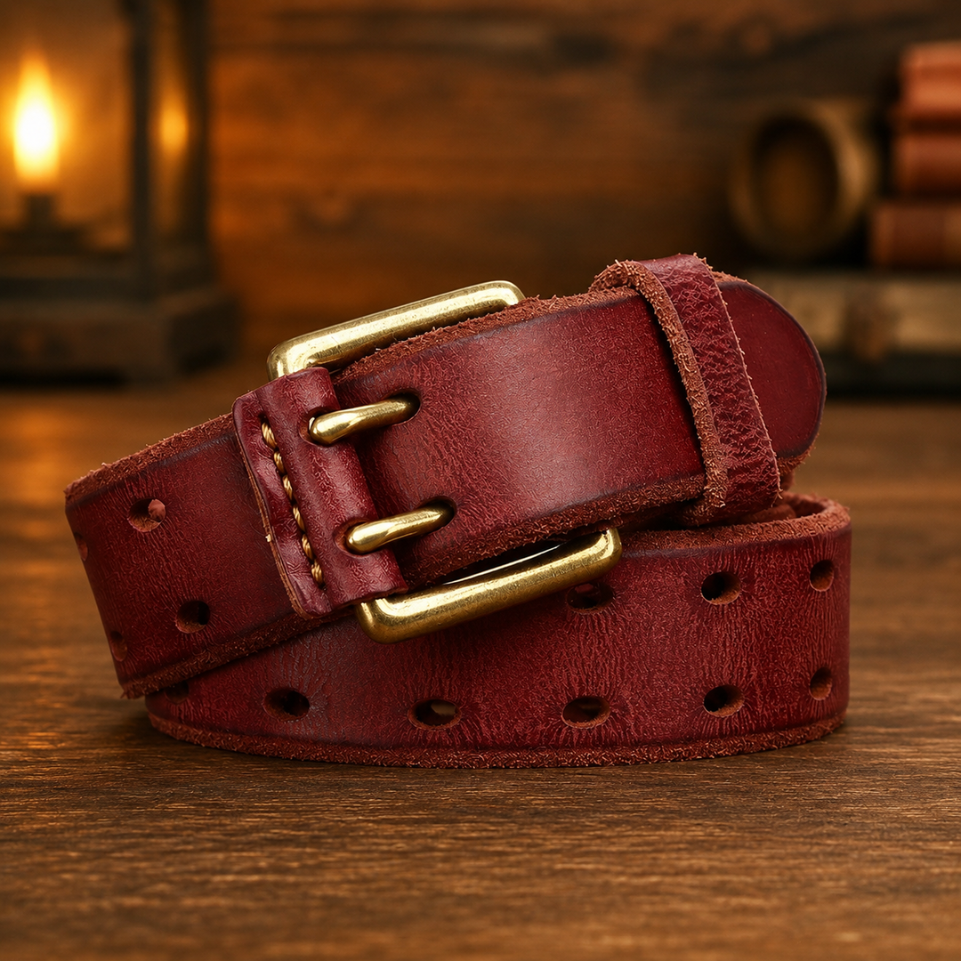 Lorenzo Classic Casual Belt in Red