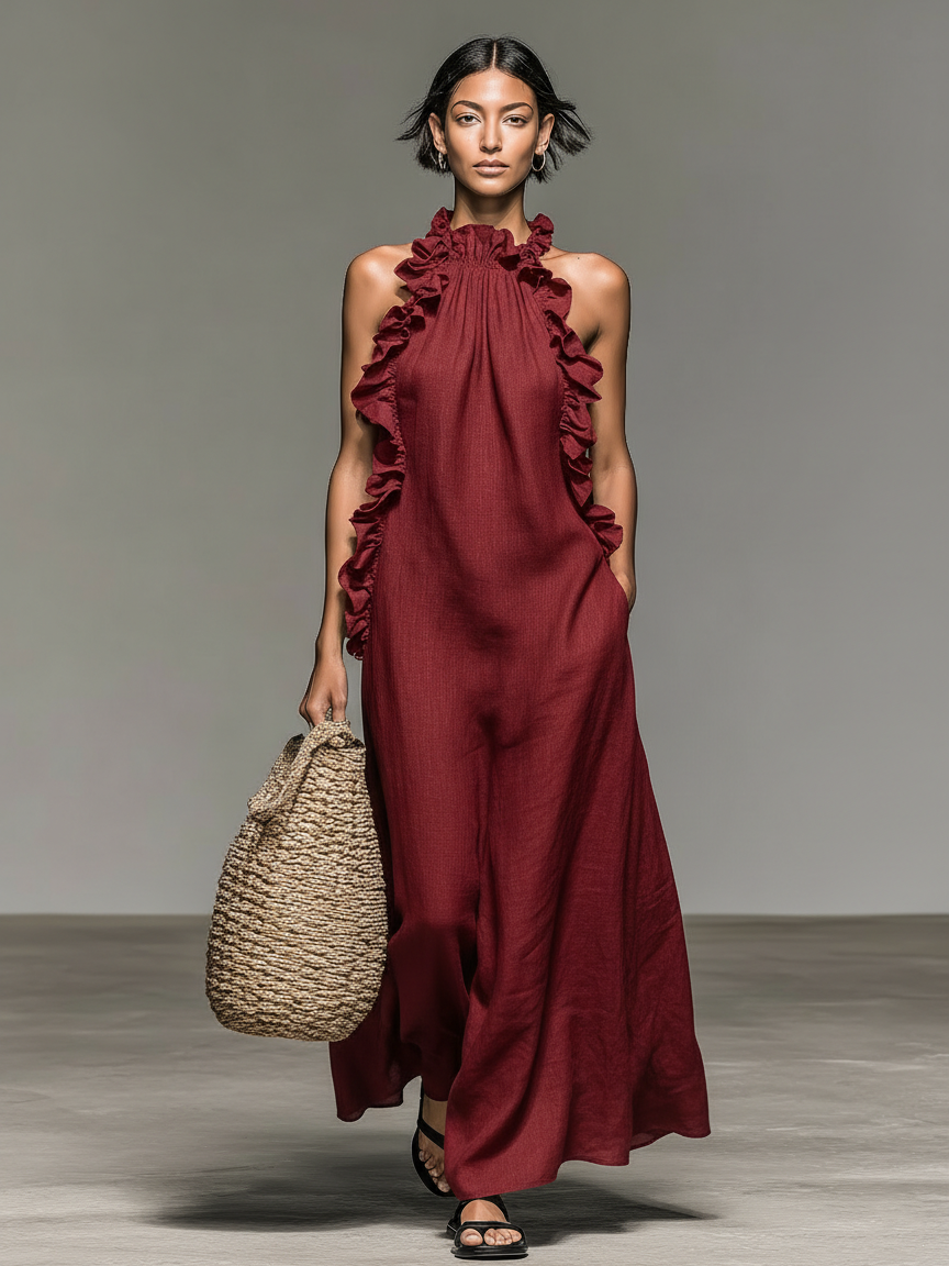 Lua Maxi Dress with Pockets, view 5