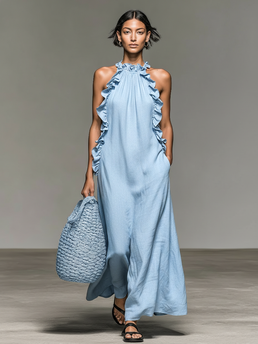 Lua Maxi Dress with Pockets, view 6