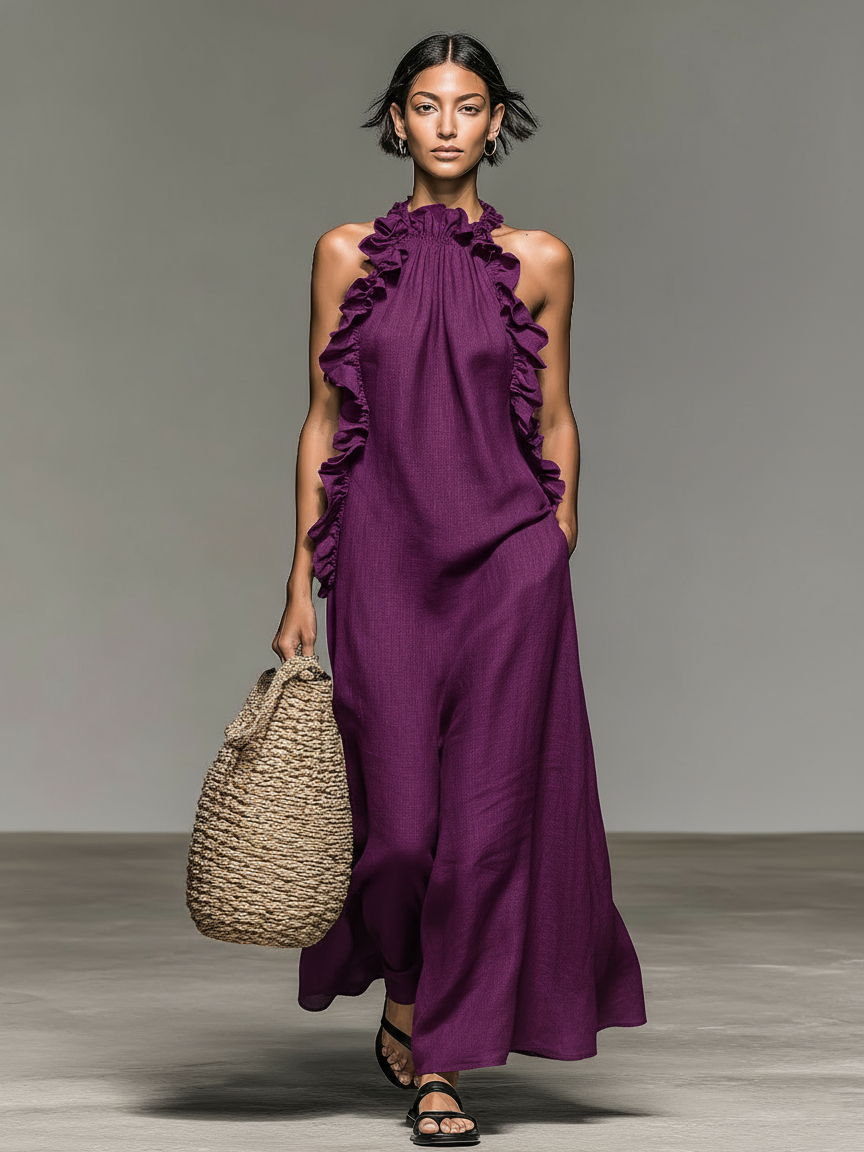 Lua Maxi Dress with Pockets, view 7