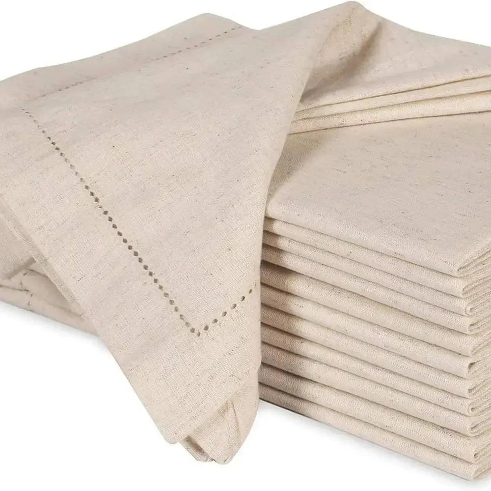 Lucca linen napkins stacked