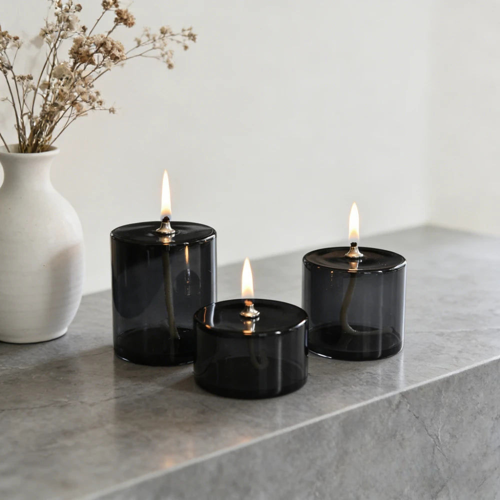 Lucerna oil lamps lit