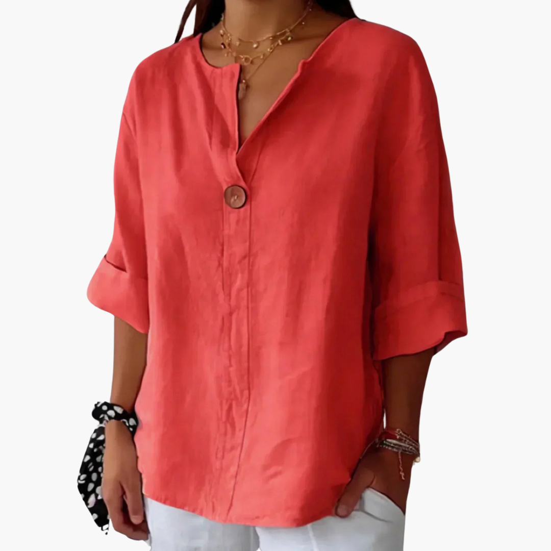 Lucy women's v-neck blouse, view 4