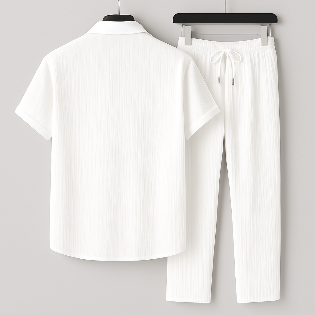Luigi men's elegant linen matching set, view 4