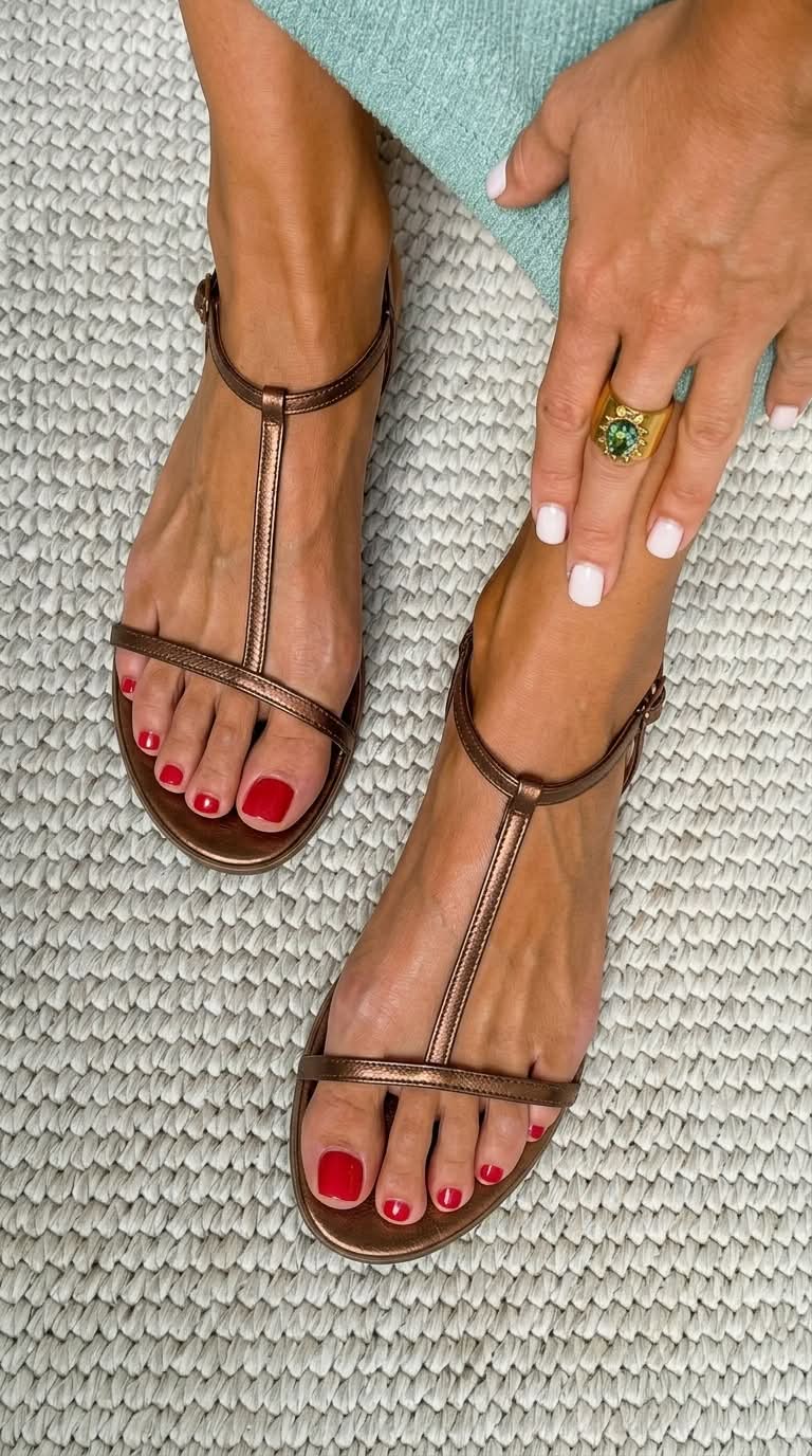 Rosalba Spring Golden Sandals, view 3