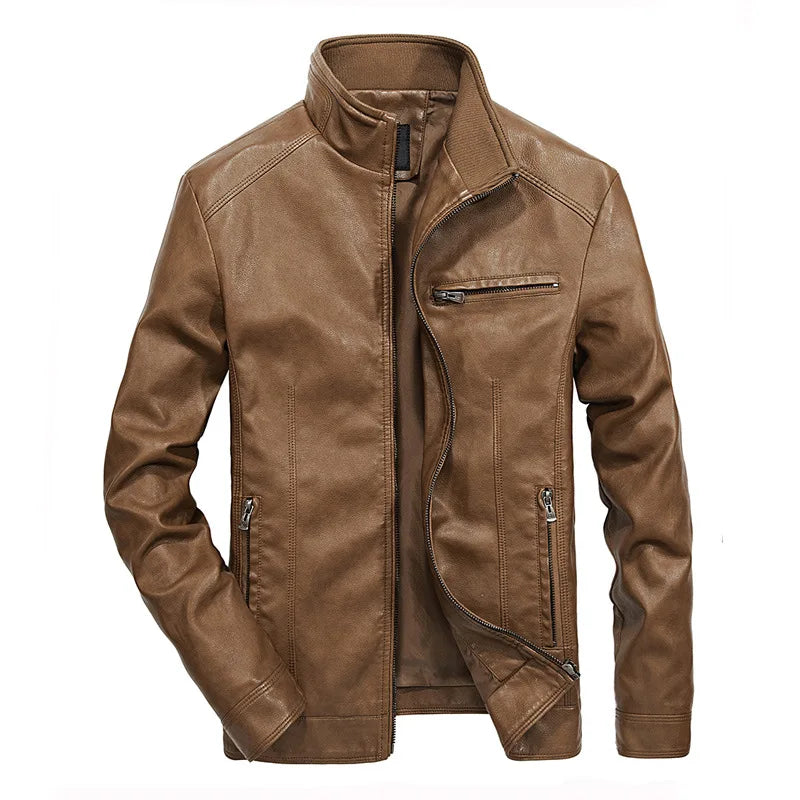 Antonio men's leather jacket, view 4