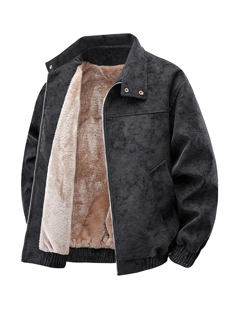 Emilio men's retro fleece jacket, view 4
