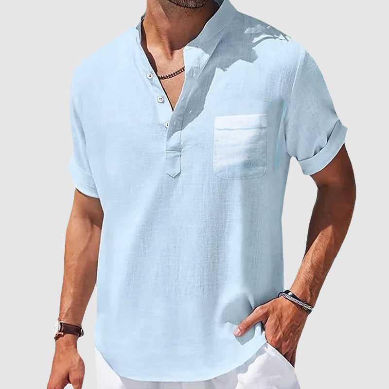 Luigi men's elegant summer shirt, alternate view