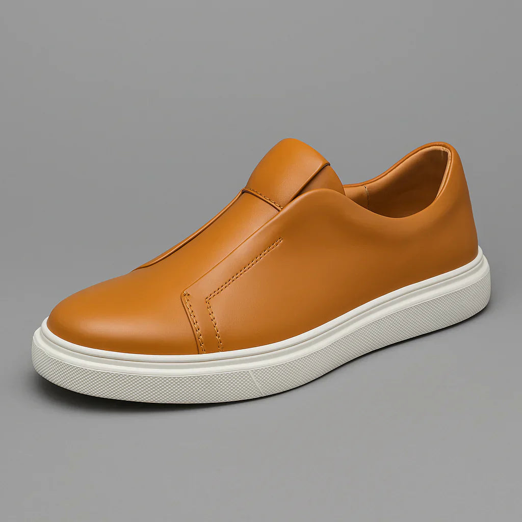 Davide men's elegant leather slip-on shoes, alternate view