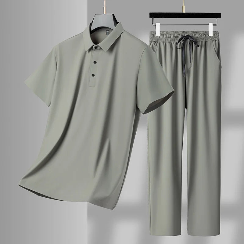Men's breathable summer two-piece set, view 4