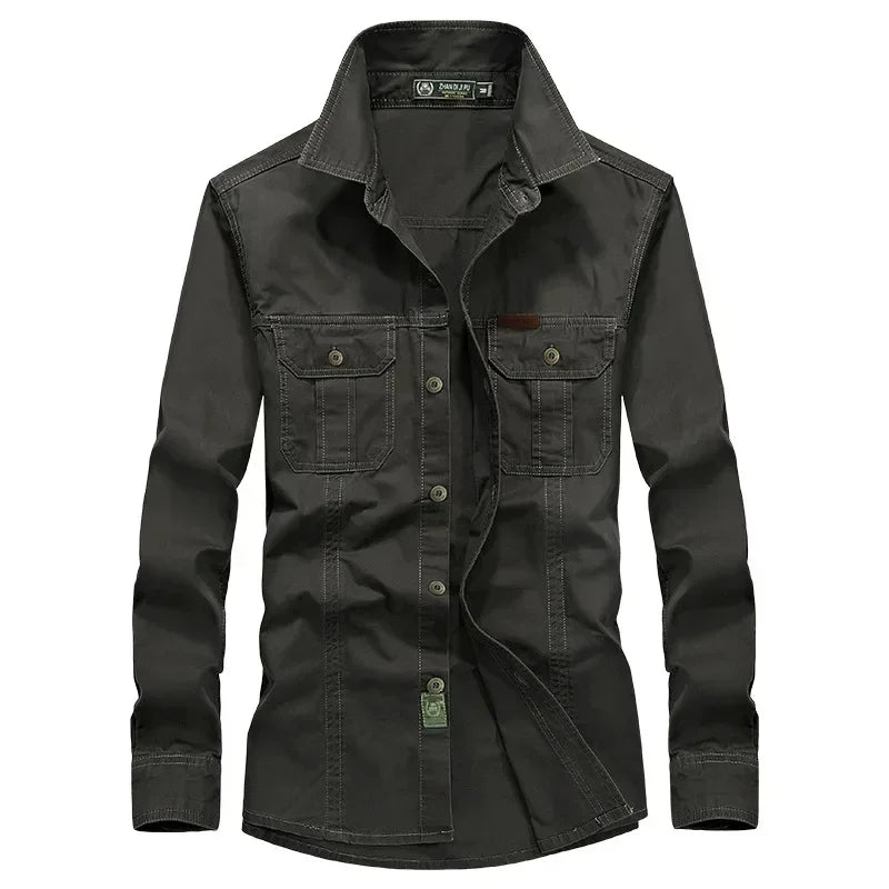 Men's cotton retro shirt, alternate view