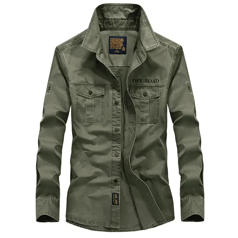 Men's cotton retro shirt, additional view