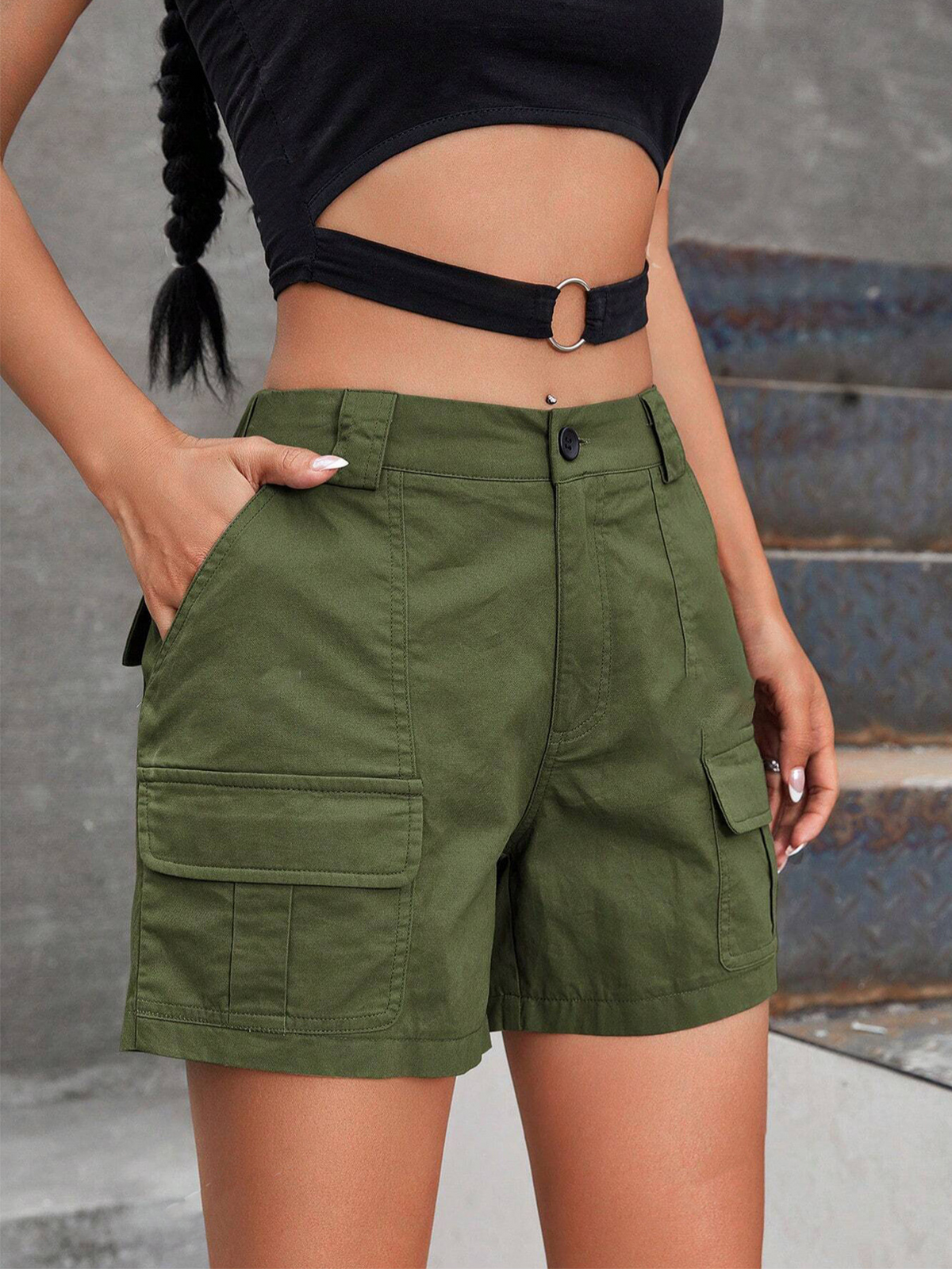 MARISOL women's cargo shorts, alternate view
