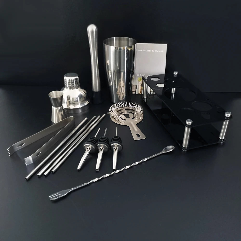 Martini 13-piece stainless steel bar set