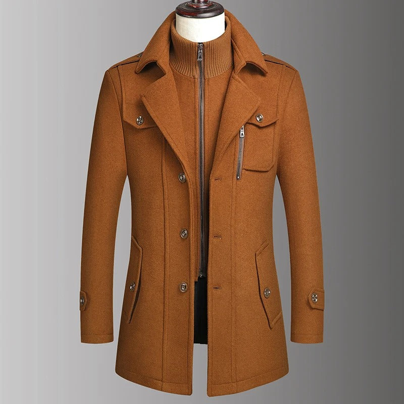 Double men's wool coat, additional view