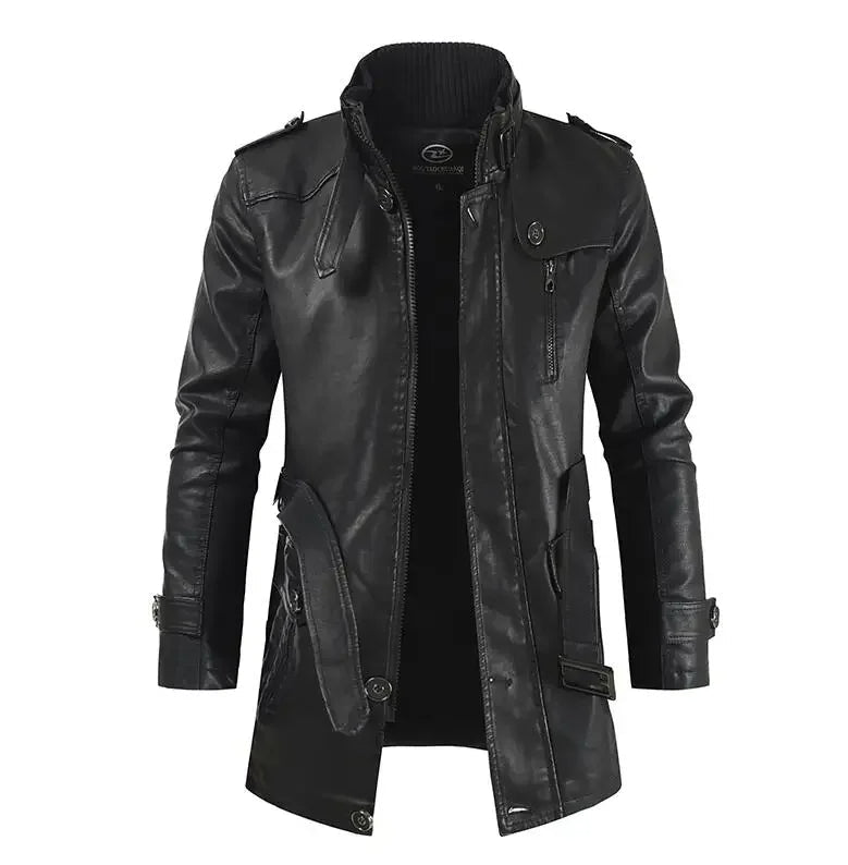 Biker men's elegant leather jacket – Avinos Milano