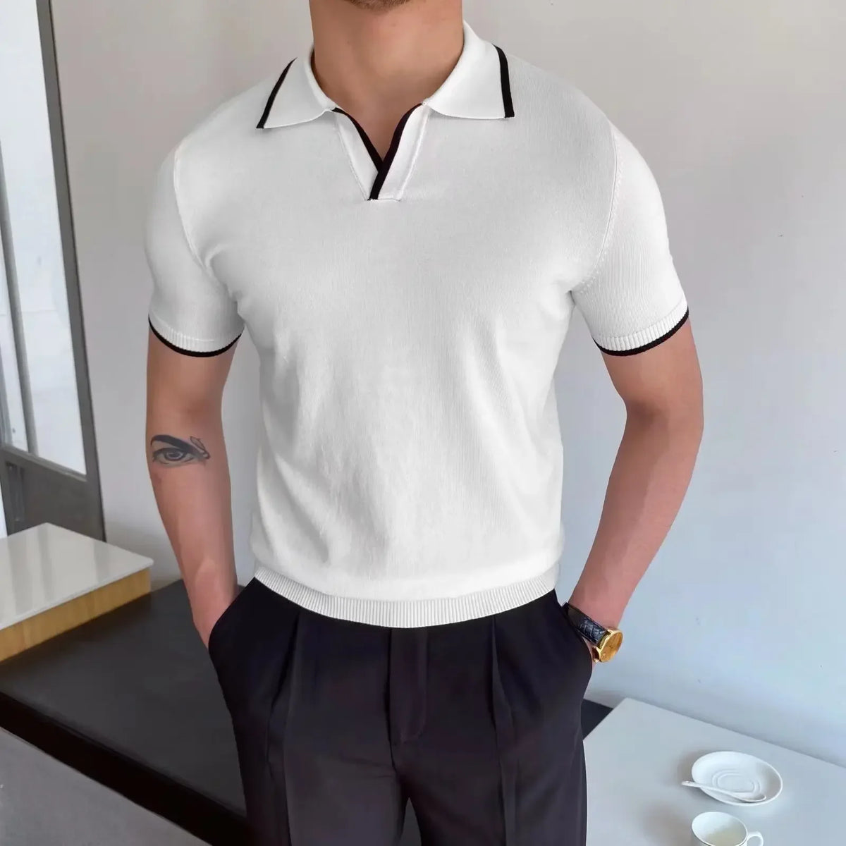 Marco men's elegant polo shirt, alternate view