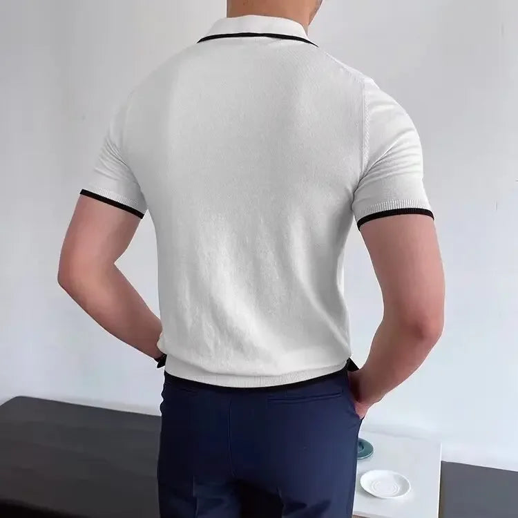 Marco men's elegant polo shirt, view 4