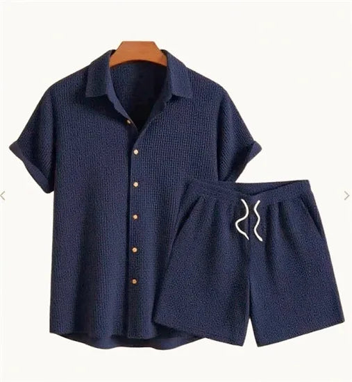 Elia men's elegant cotton two-piece set, view 6