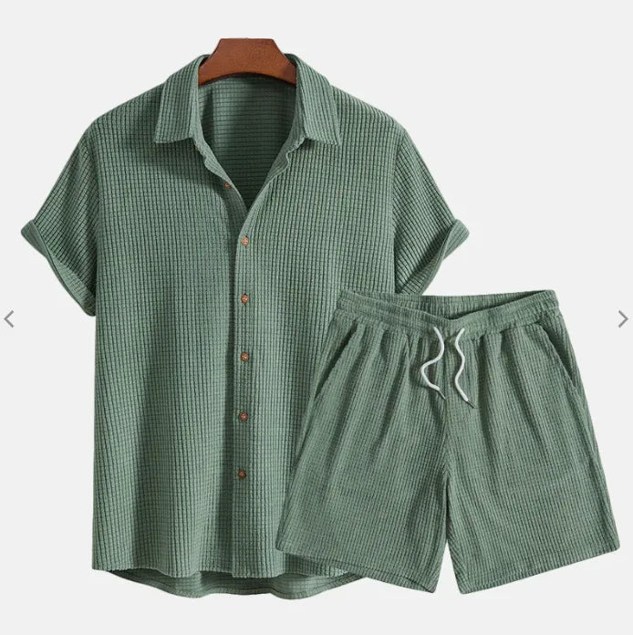 Elia men's elegant cotton two-piece set, view 7