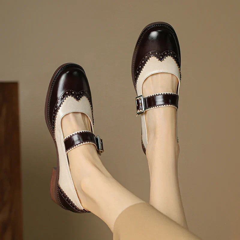 Miana women's leather flats, view 5