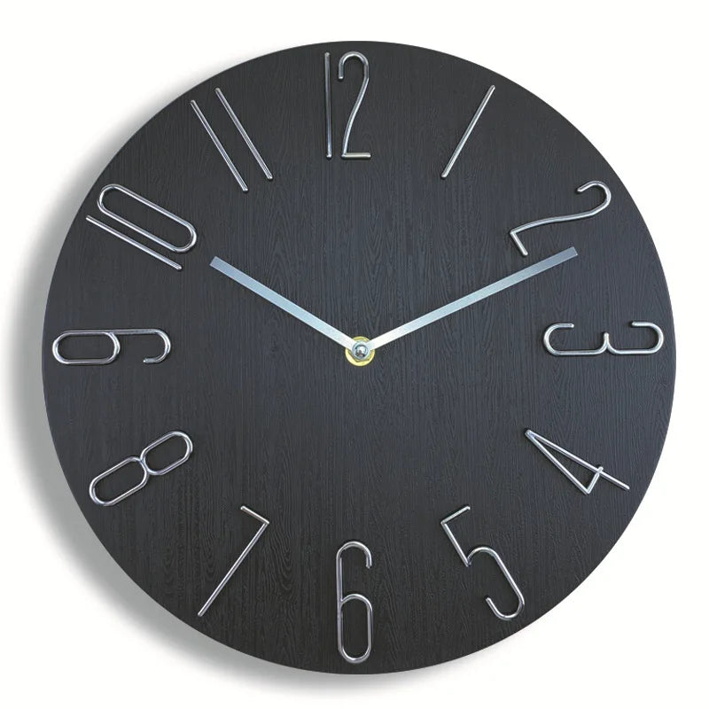 Minuto black minimal wall clock