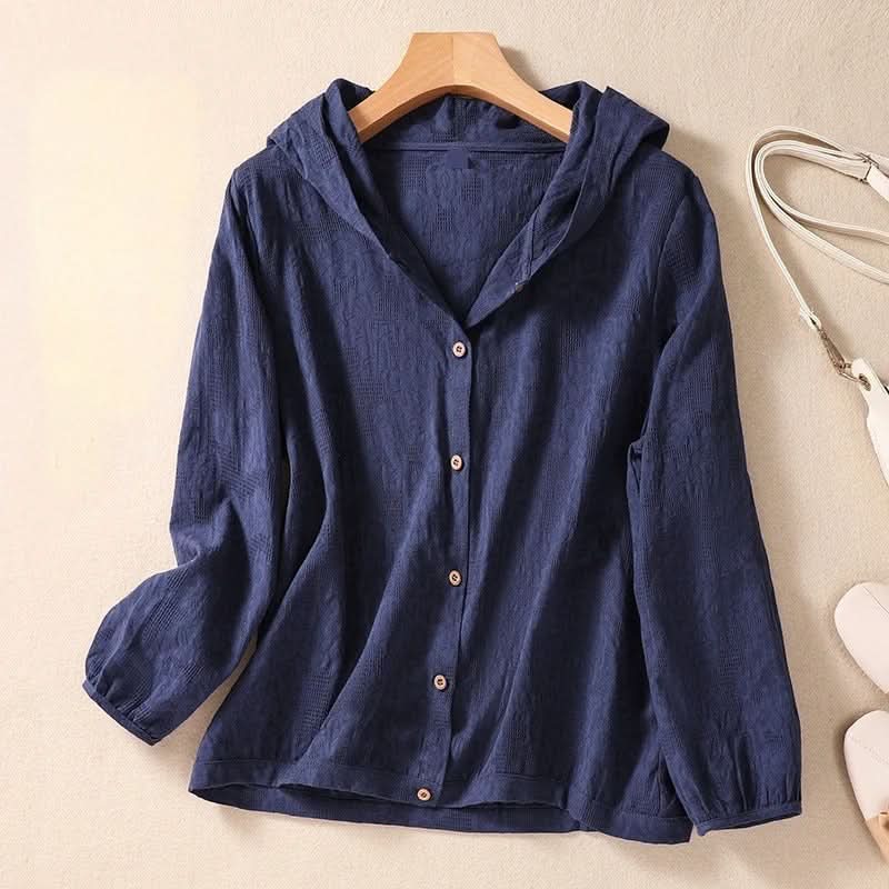 Miri Linen Hoodie – women's sweaters, view 6