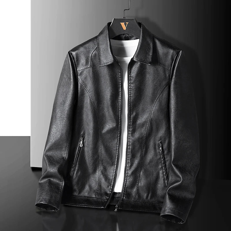Men's leather jacket, view 4