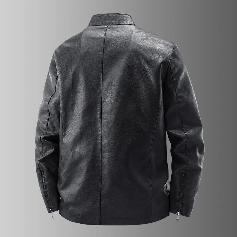Tommaso men's leather jacket, alternate view