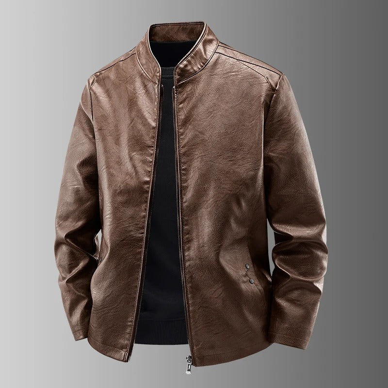 Tommaso men's leather jacket, view 4