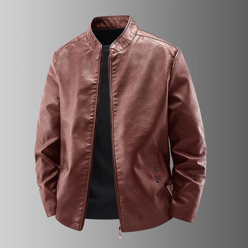 Tommaso men's leather jacket, view 5