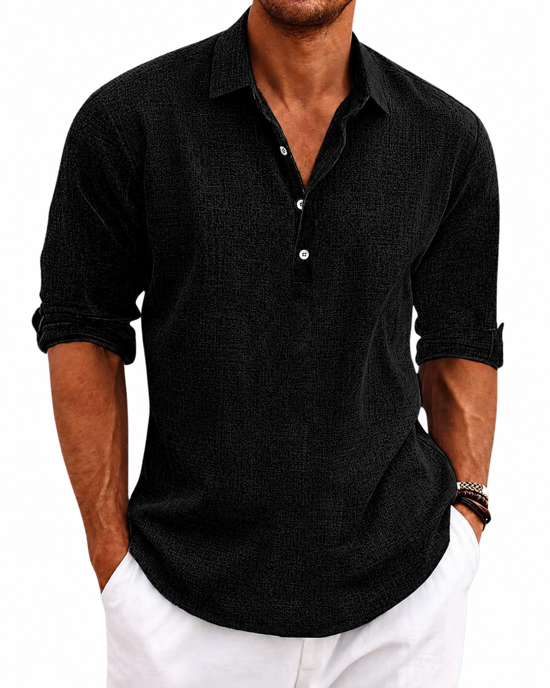 Monaco refined men's cotton shirt, additional view