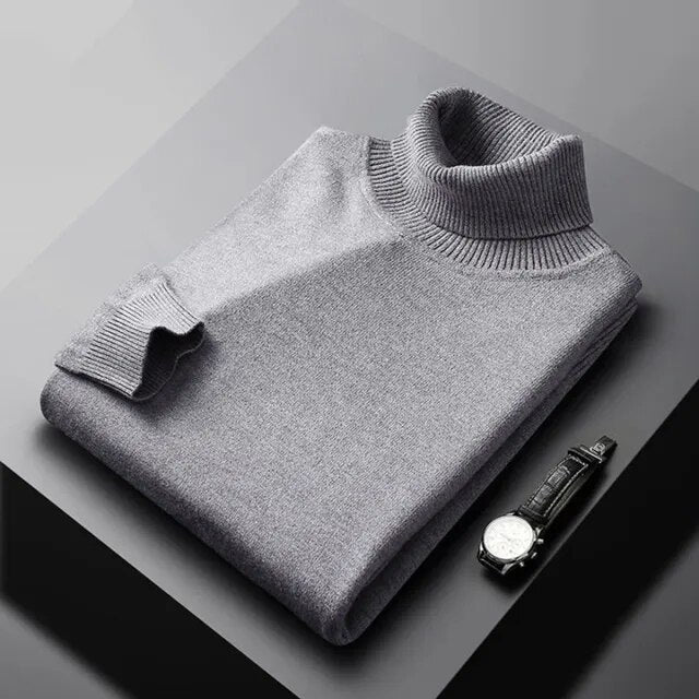 Monte men's cashmere turtleneck sweater, view 4