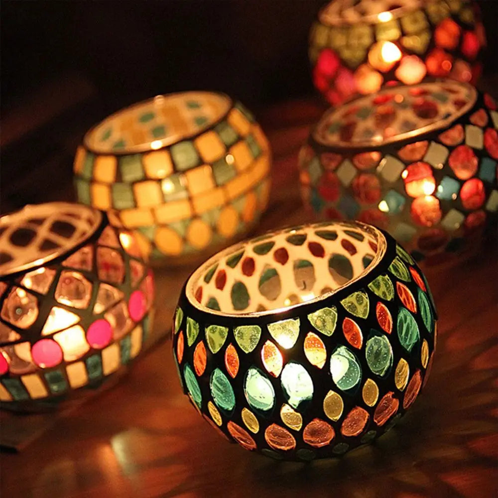 Mosaico votives in several colors