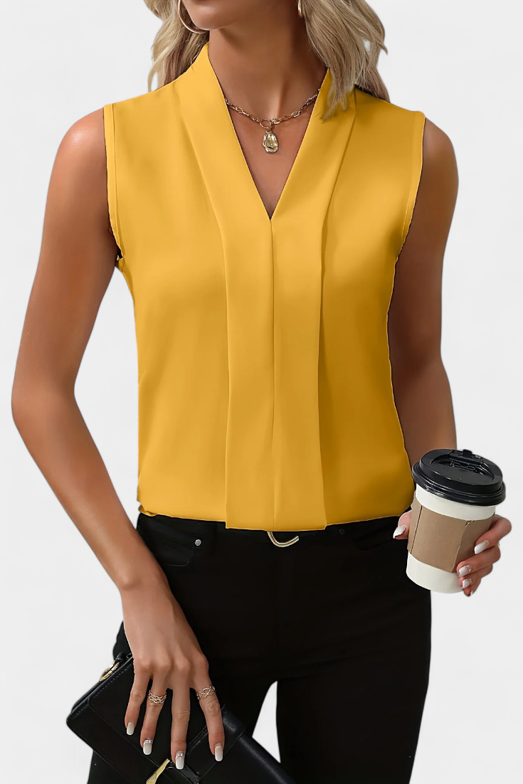 Nele V Neck Fluid Blouse – women's shirts, view 2