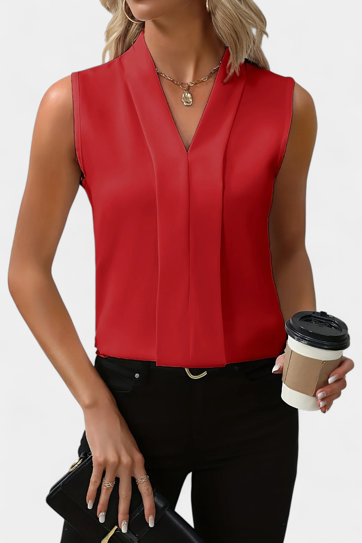 Nele V Neck Fluid Blouse – women's shirts, view 4