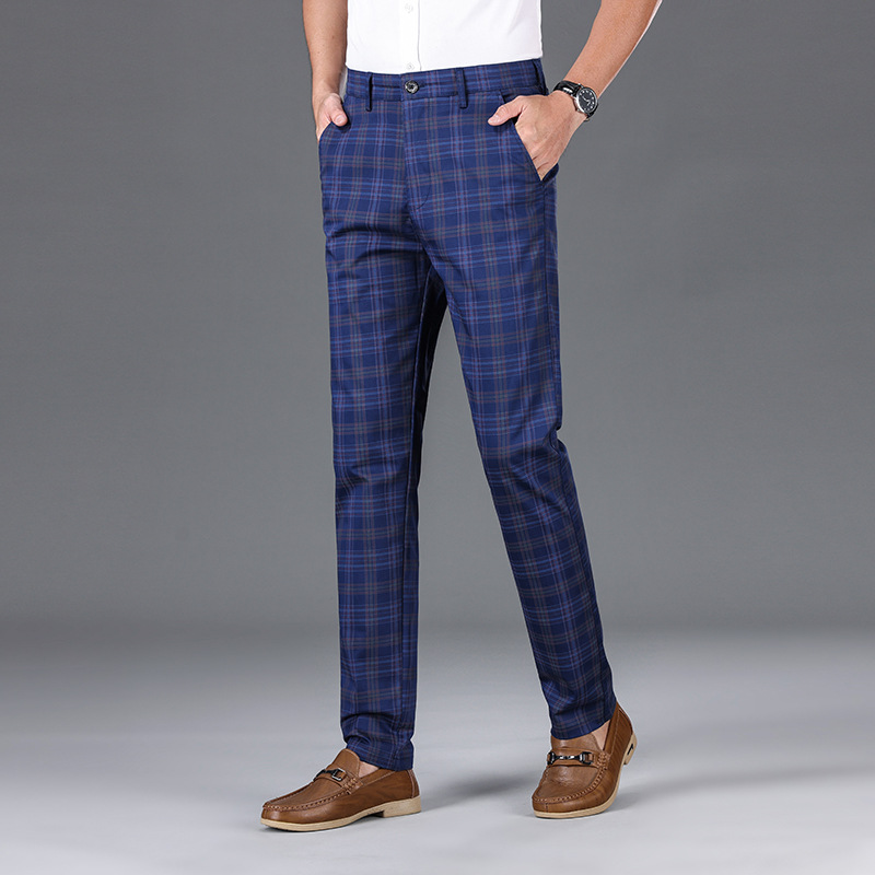 Check men's pants, alternate view