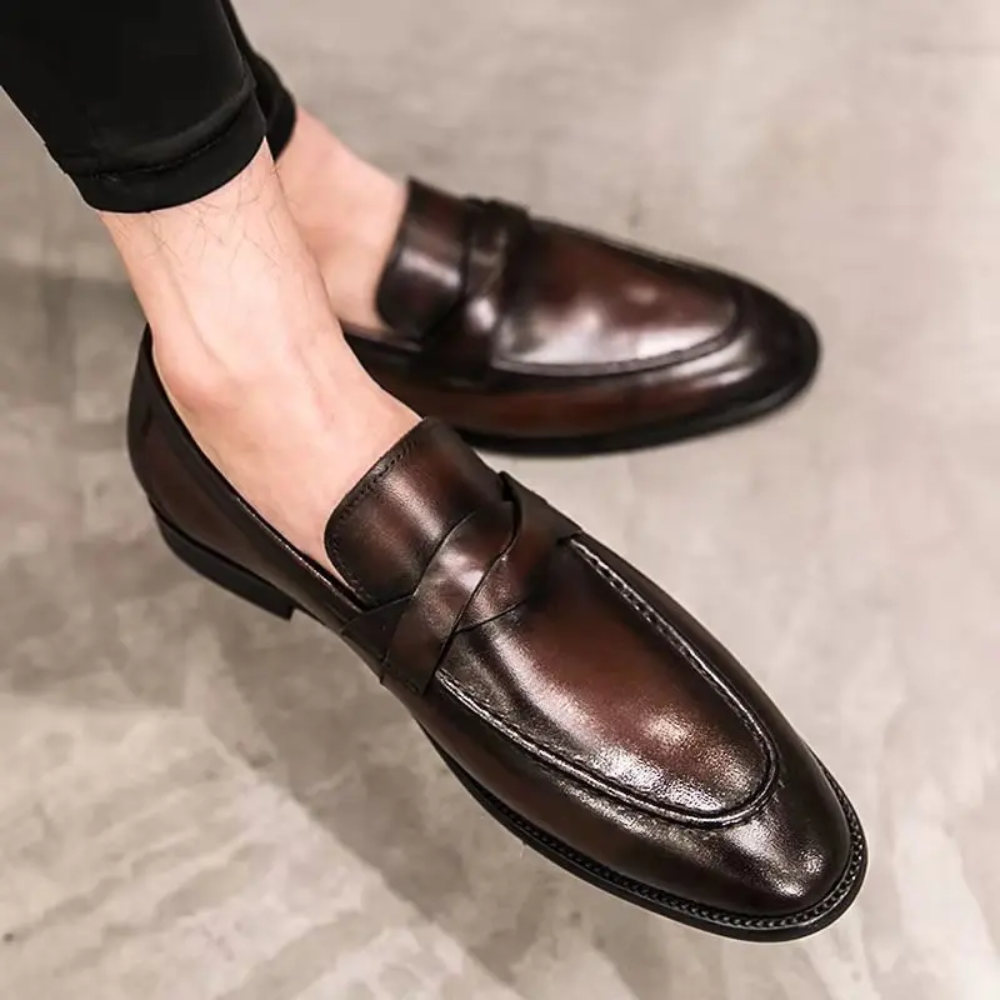 Sergio men's leather loafers, alternate view
