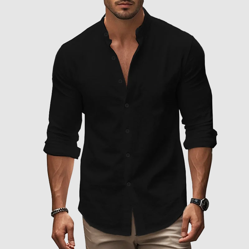 Nicola men's breathable linen shirt, additional view