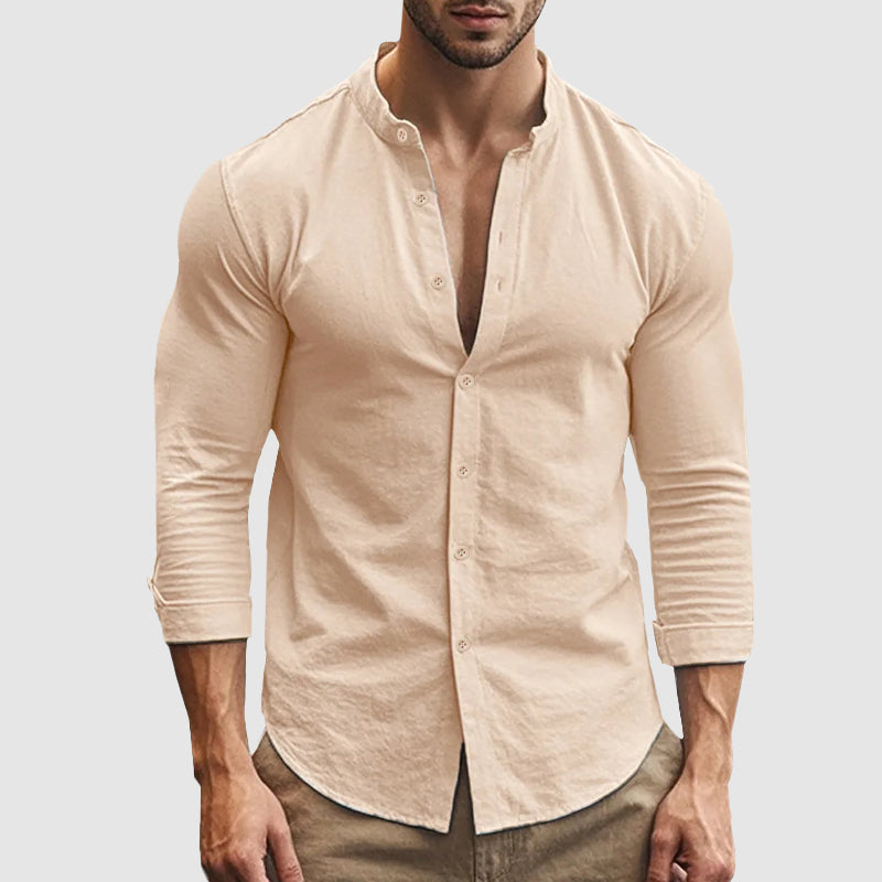 Nicola men's breathable linen shirt, view 6