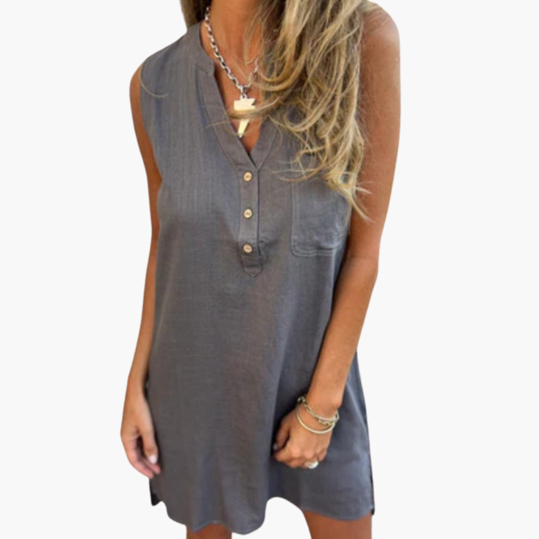 Harper women's sleeveless v-neck dress, additional view