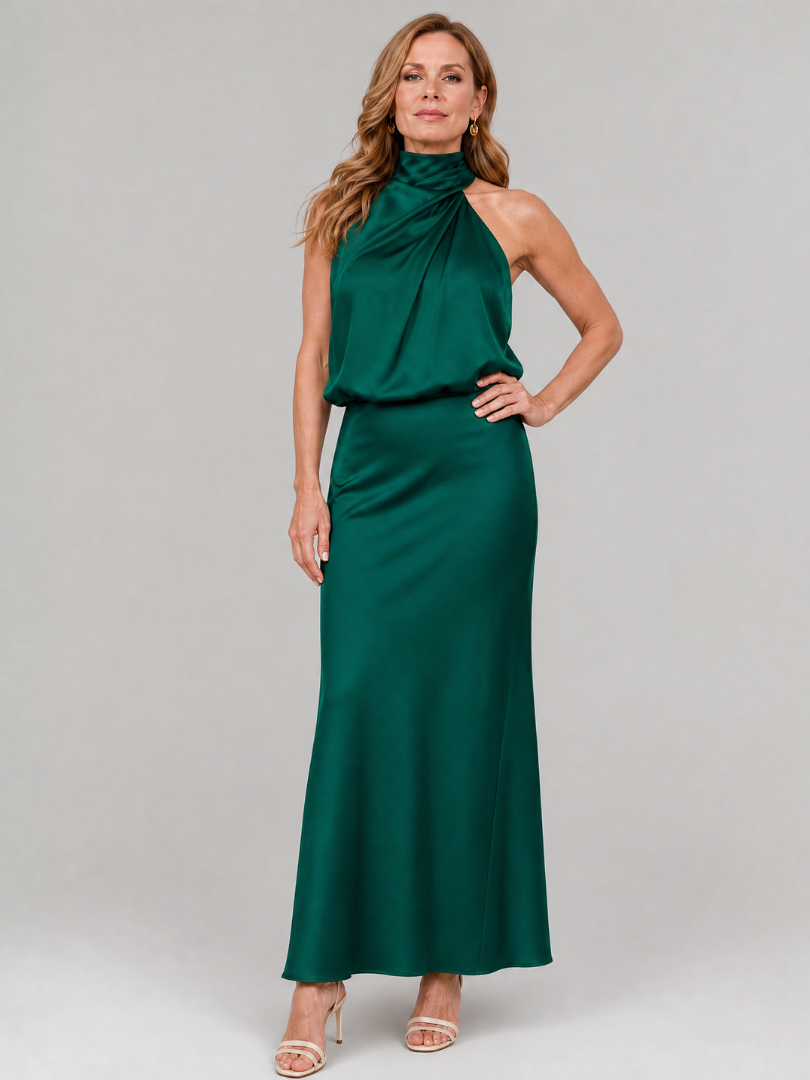 Nopal Sleeveless Draped Neck Midi Dress – women's dresses, view 4