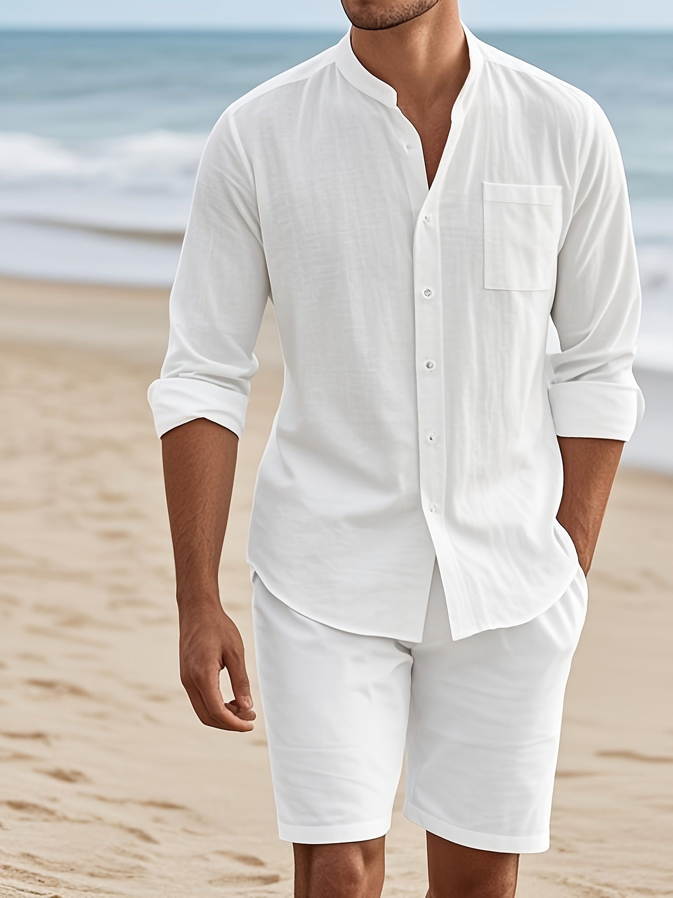 Men's breathable linen two-piece set – Avinos Milano