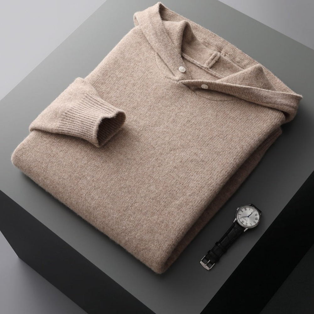 Nova men's wool hoodie, view 4