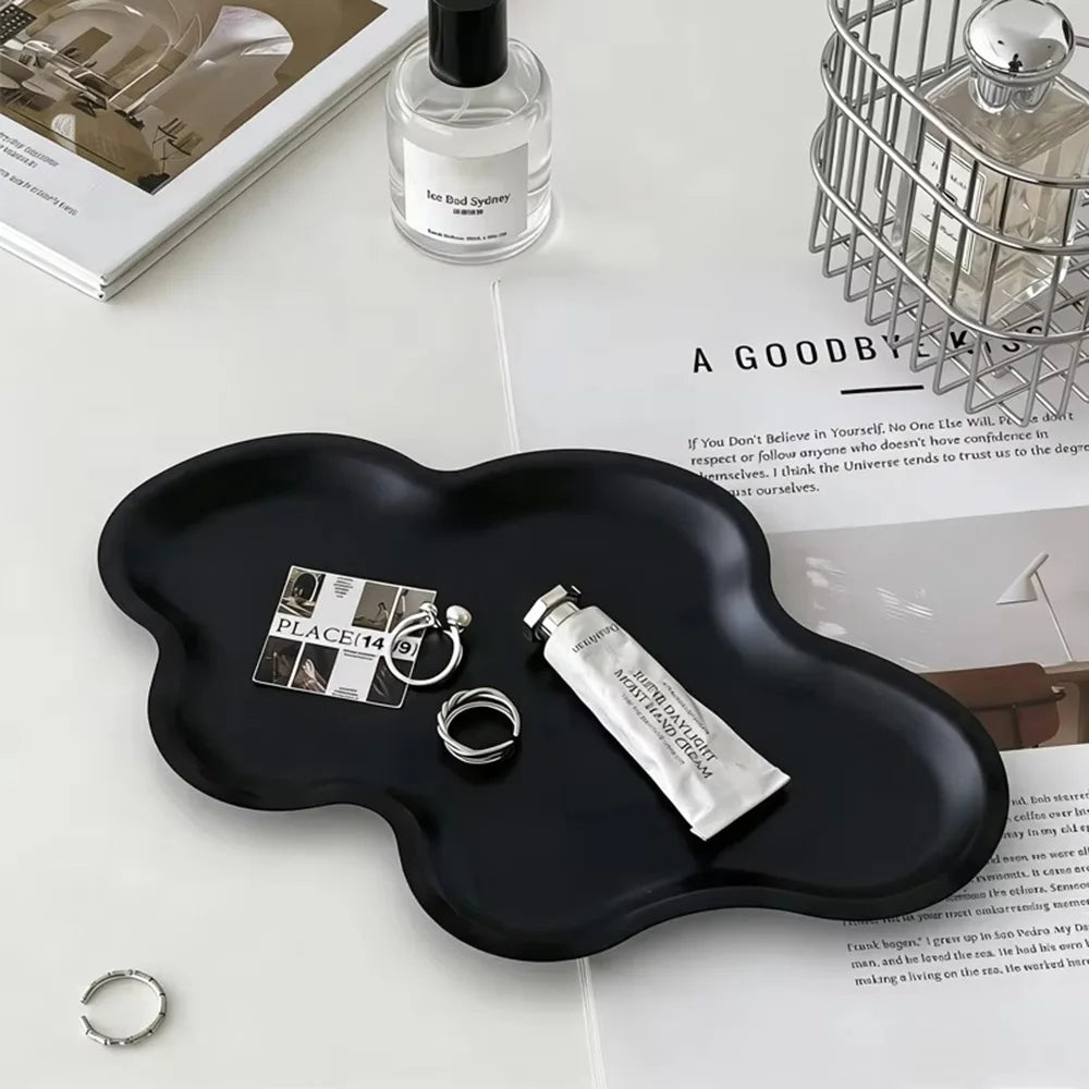 Nuvoletta black cloud tray with rings